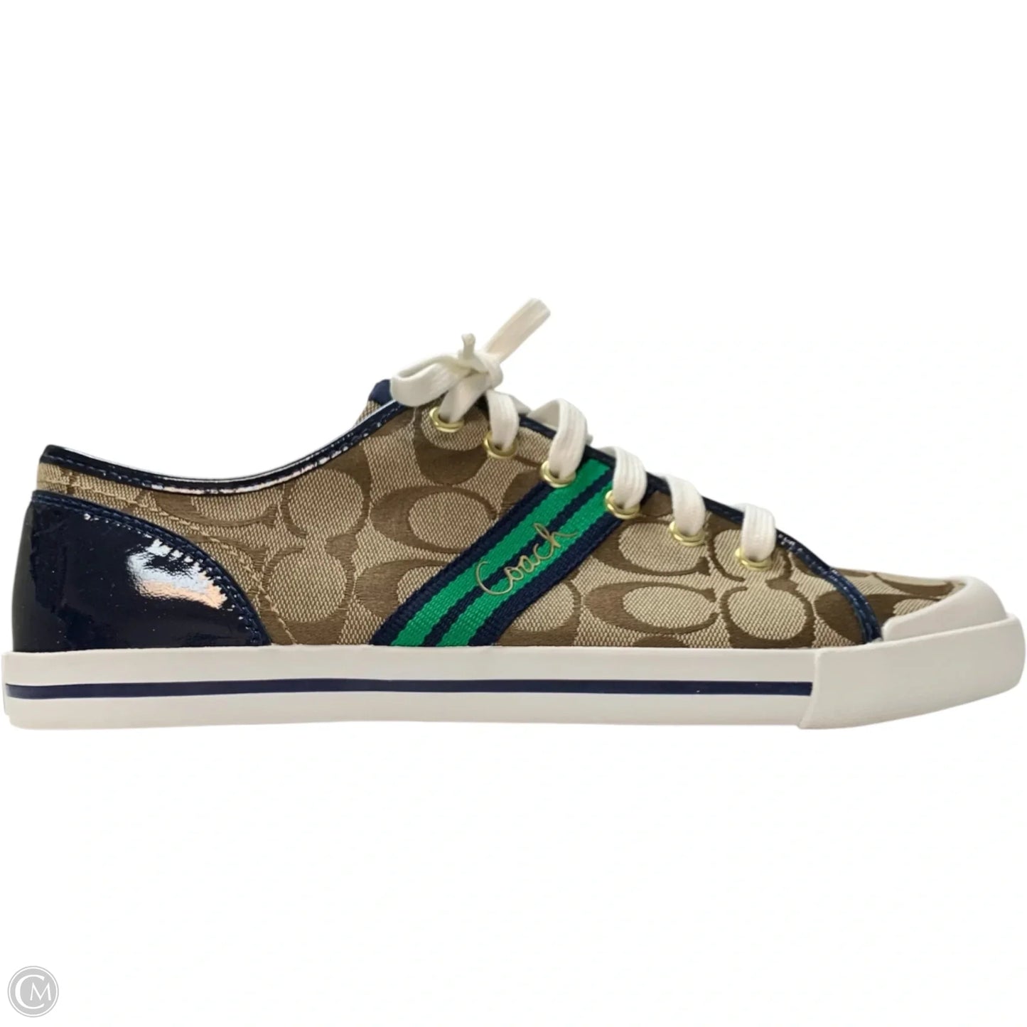 Shoes Designer By Coach In Brown & Green, Size: 11