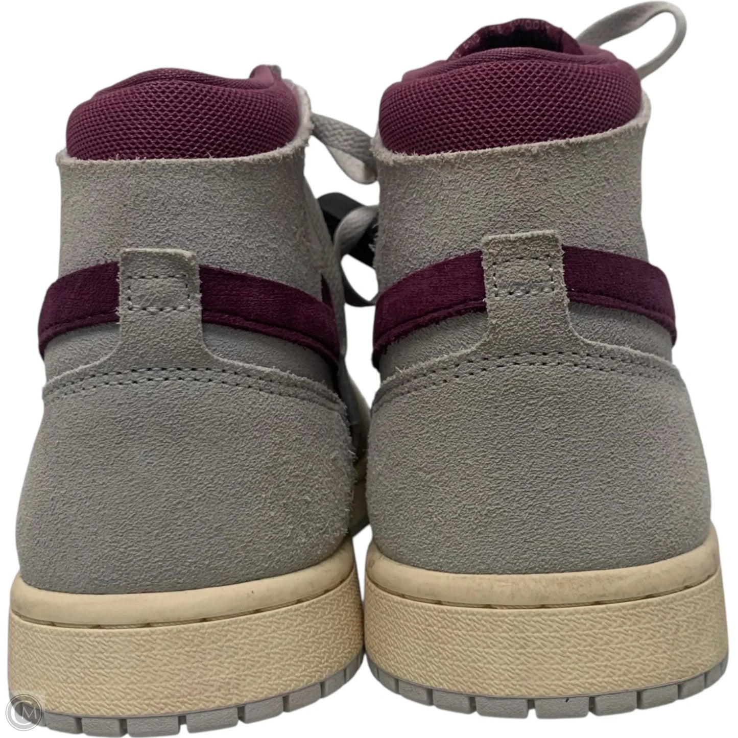 Shoes Luxury Designer By Jordan In Grey & Purple, Size: 10