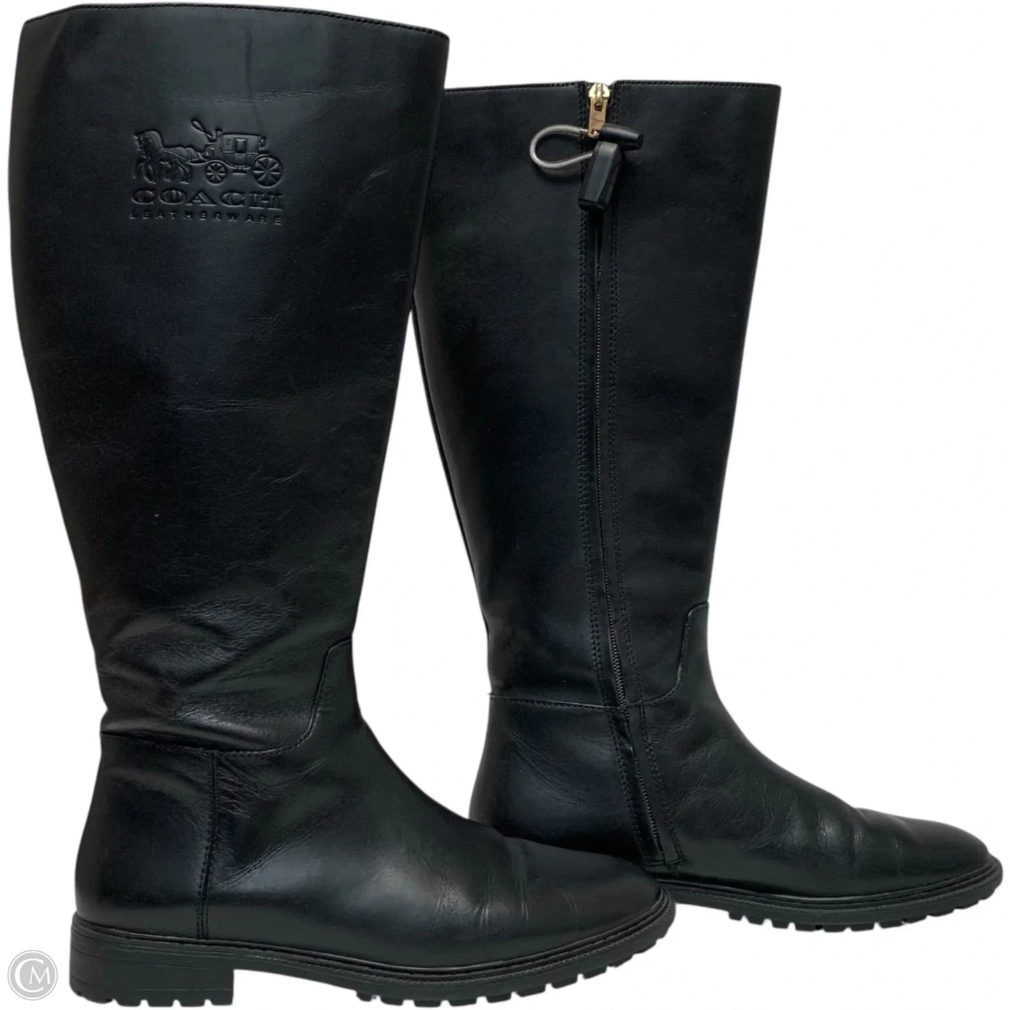 Boots Designer By Coach In Black, Size: 9