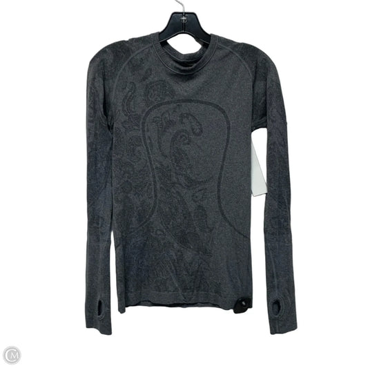 Athletic Top Long Sleeve Crewneck By Lululemon In Grey, Size: S