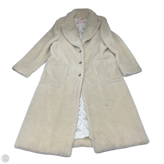 Coat Designer By Tory Burch In Cream, Size: L