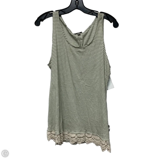 Top Sleeveless By Avenue In Green & White, Size: Xl