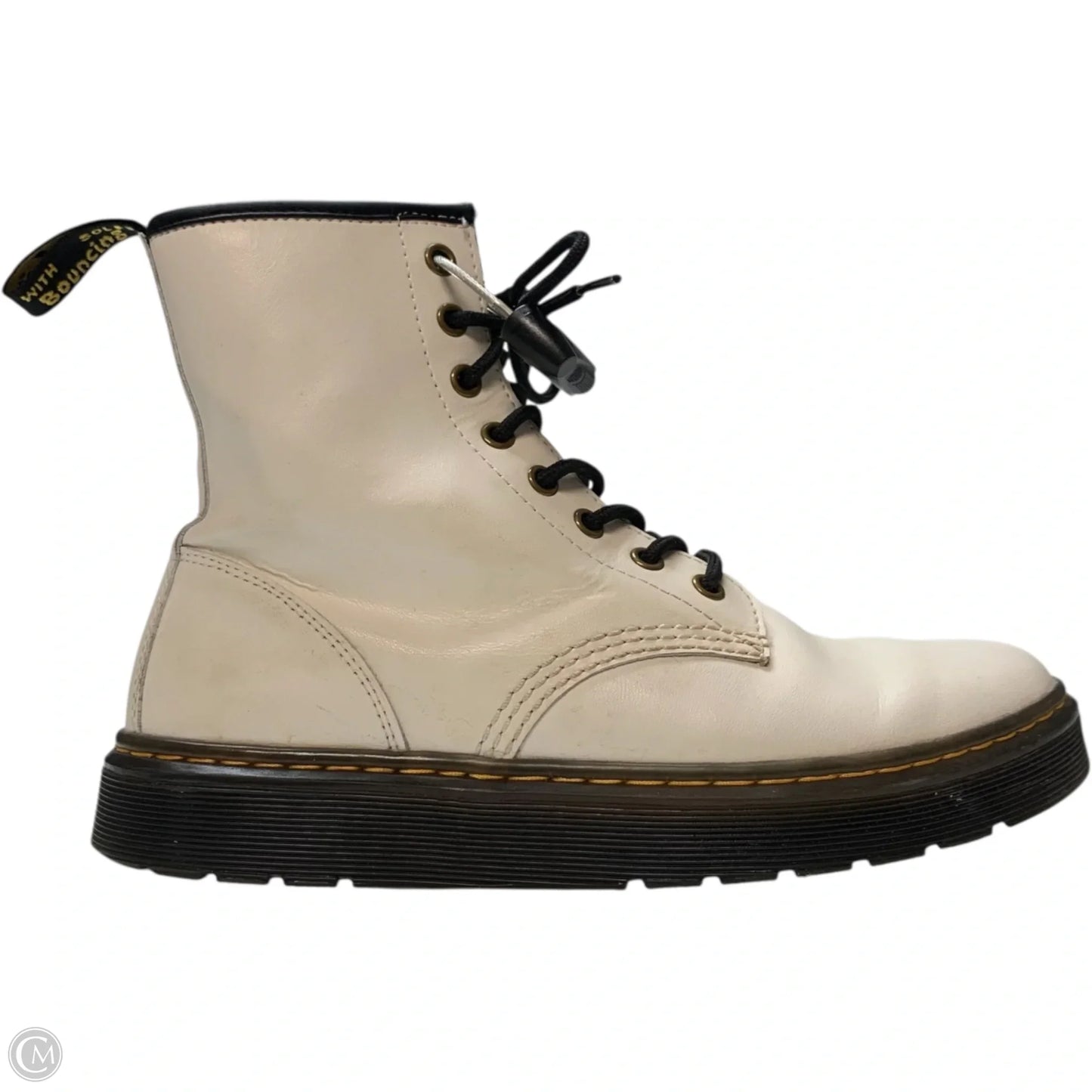 Boots Designer By Dr Martens In Cream, Size: 8
