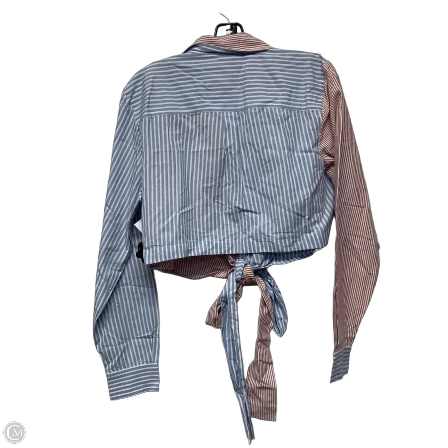 Top Long Sleeve By Maeve In Blue & Red & White, Size: L