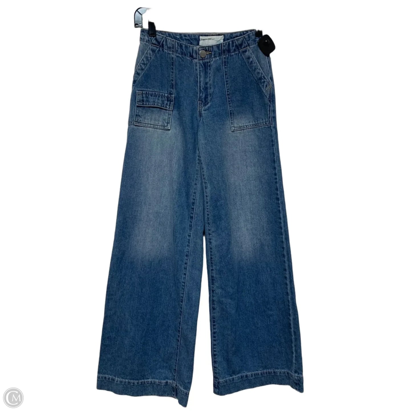 Jeans Wide Leg By Clothes Mentor In Blue Denim, Size: 0