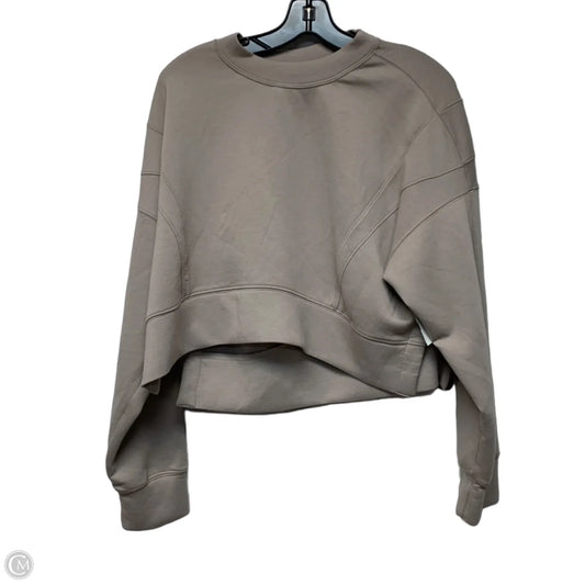Athletic Sweatshirt Crewneck By Ypb In Beige, Size: M