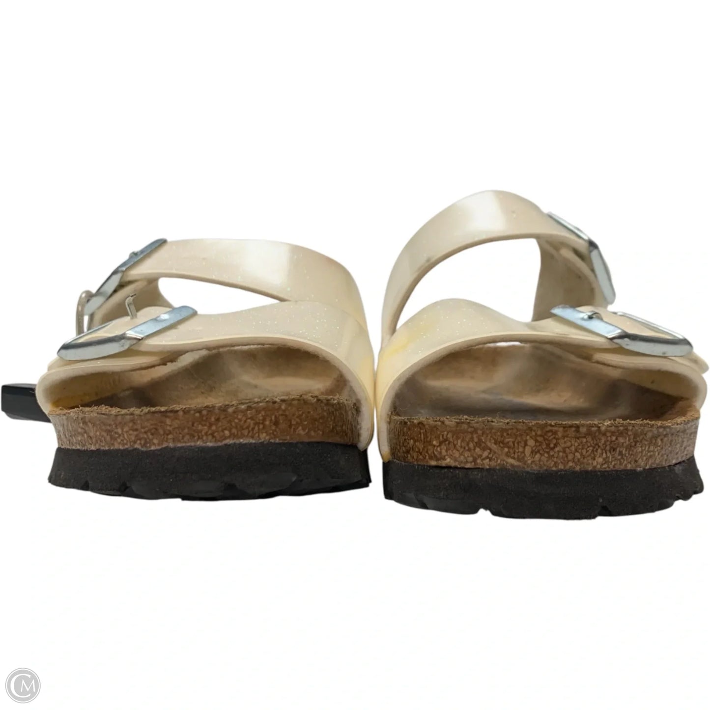 Sandals Flats By Birkenstock In Cream, Size: 8