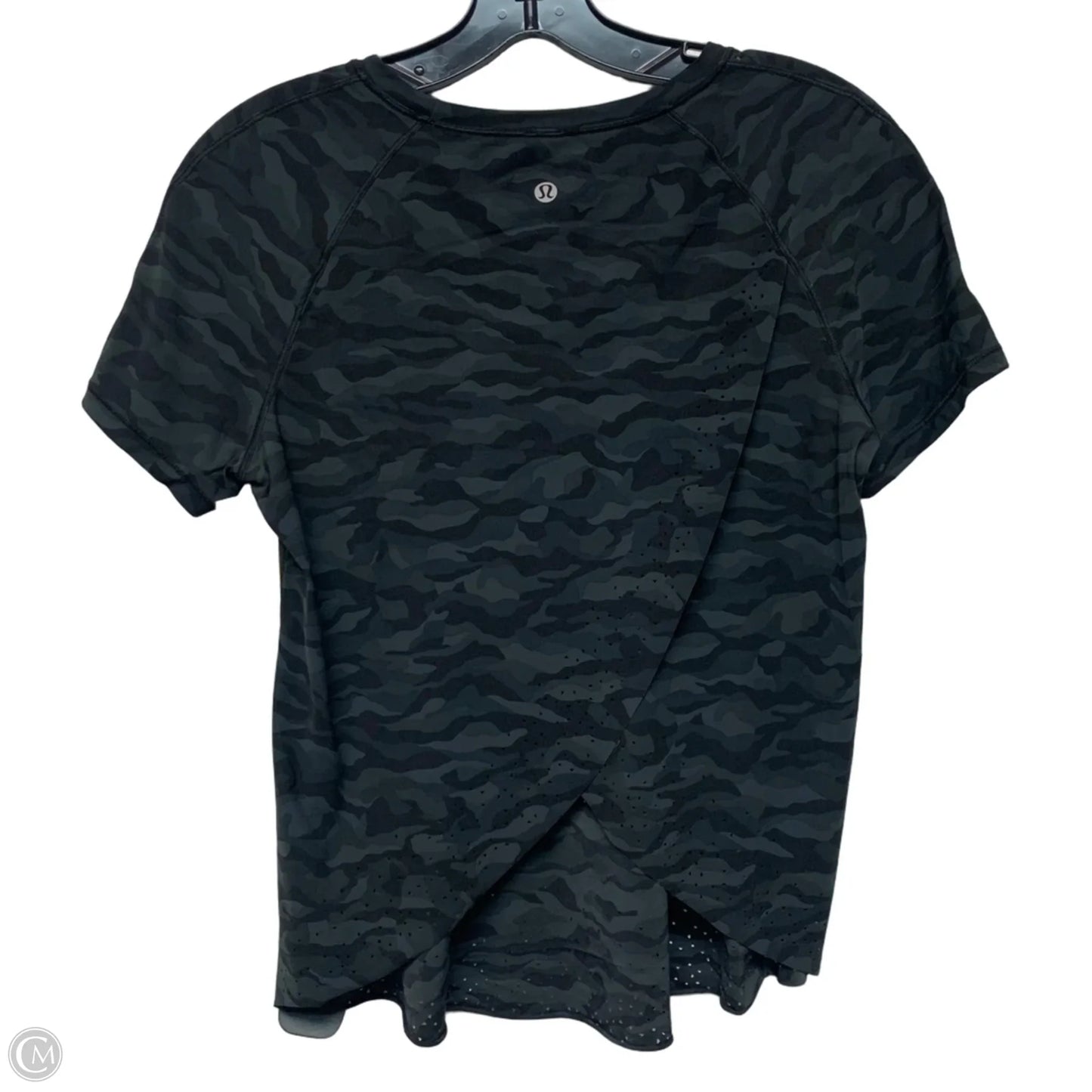 Athletic Top Short Sleeve By Lululemon In Black, Size: M