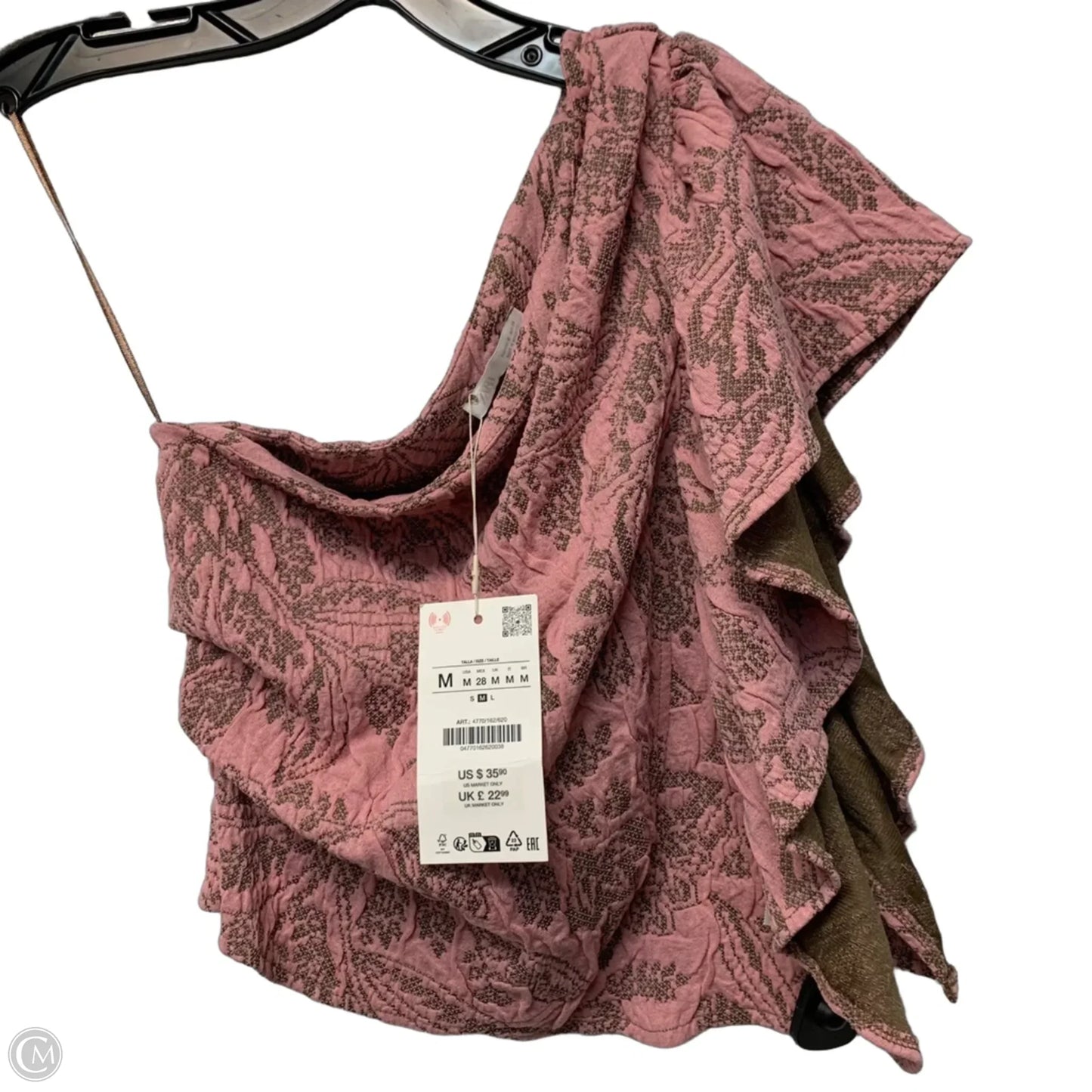 Top Sleeveless By Zara In Pink, Size: M