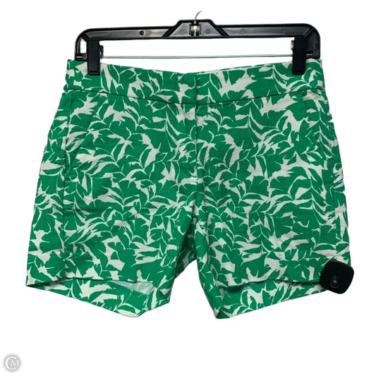 Shorts By J. Crew In Green & White, Size: 0
