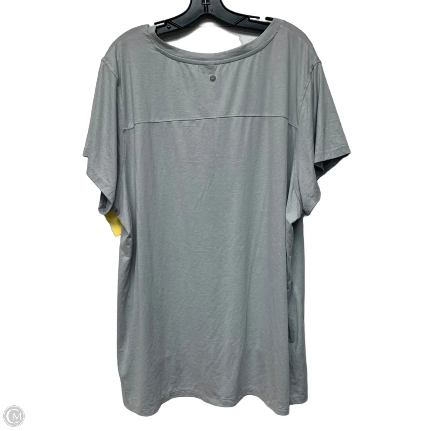 Athletic Top Short Sleeve By 90 Degrees By Reflex In Grey, Size: 3x