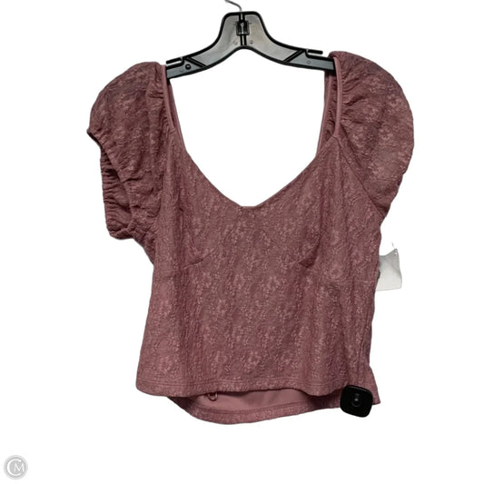 Top Short Sleeve By Bp In Pink, Size: L