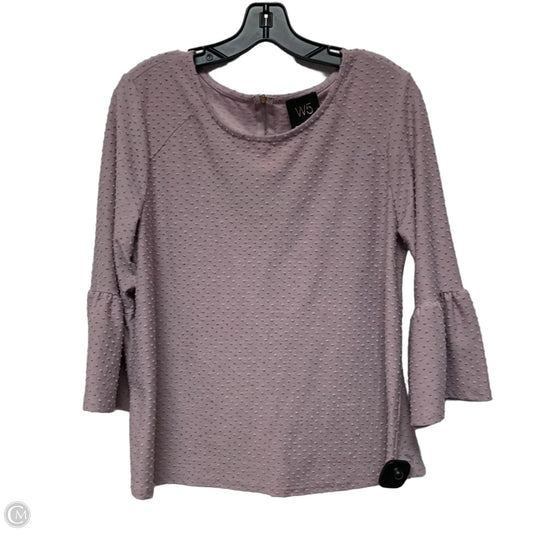 Top Long Sleeve By W5 In Purple, Size: L