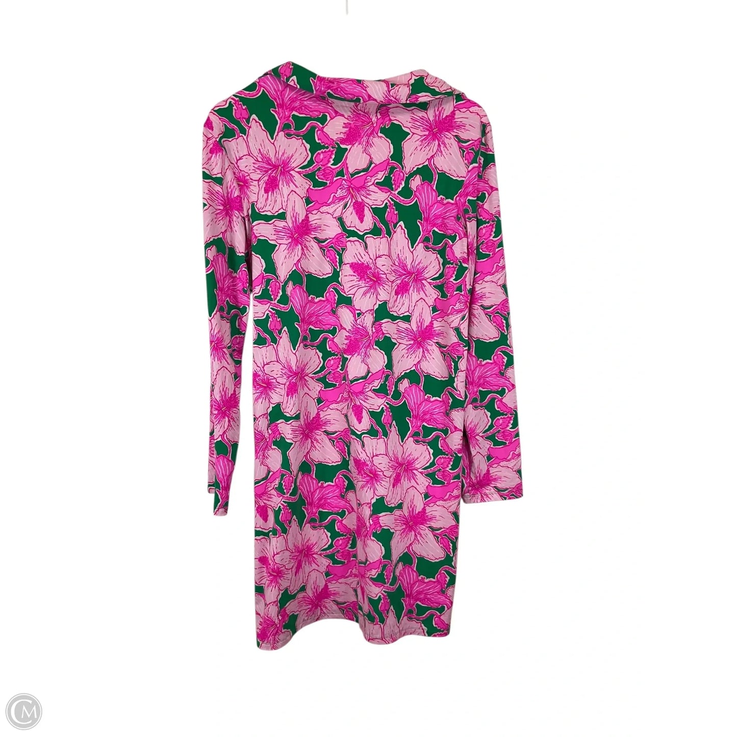 Dress Designer By Lilly Pulitzer In Green & Pink, Size: L