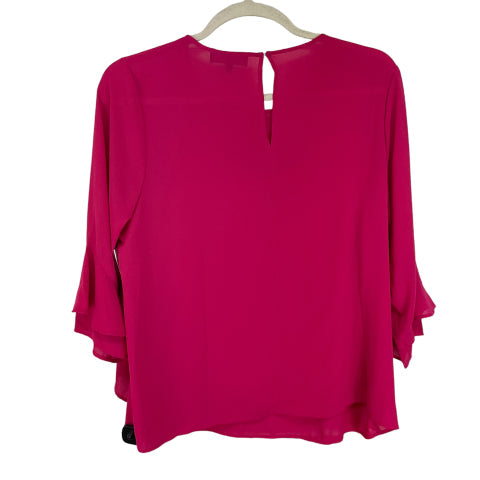 Blouse Long Sleeve By Eloquii In Pink, Size: 20