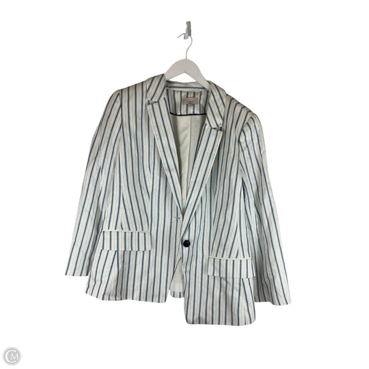 Blazer By Loft In Blue & White, Size: 16