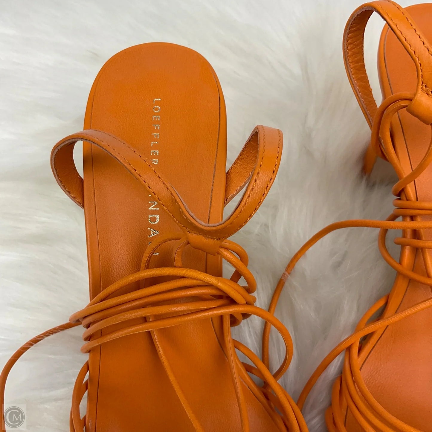 Sandals Heels Block By Loeffler Randall In Orange, Size: 9.5