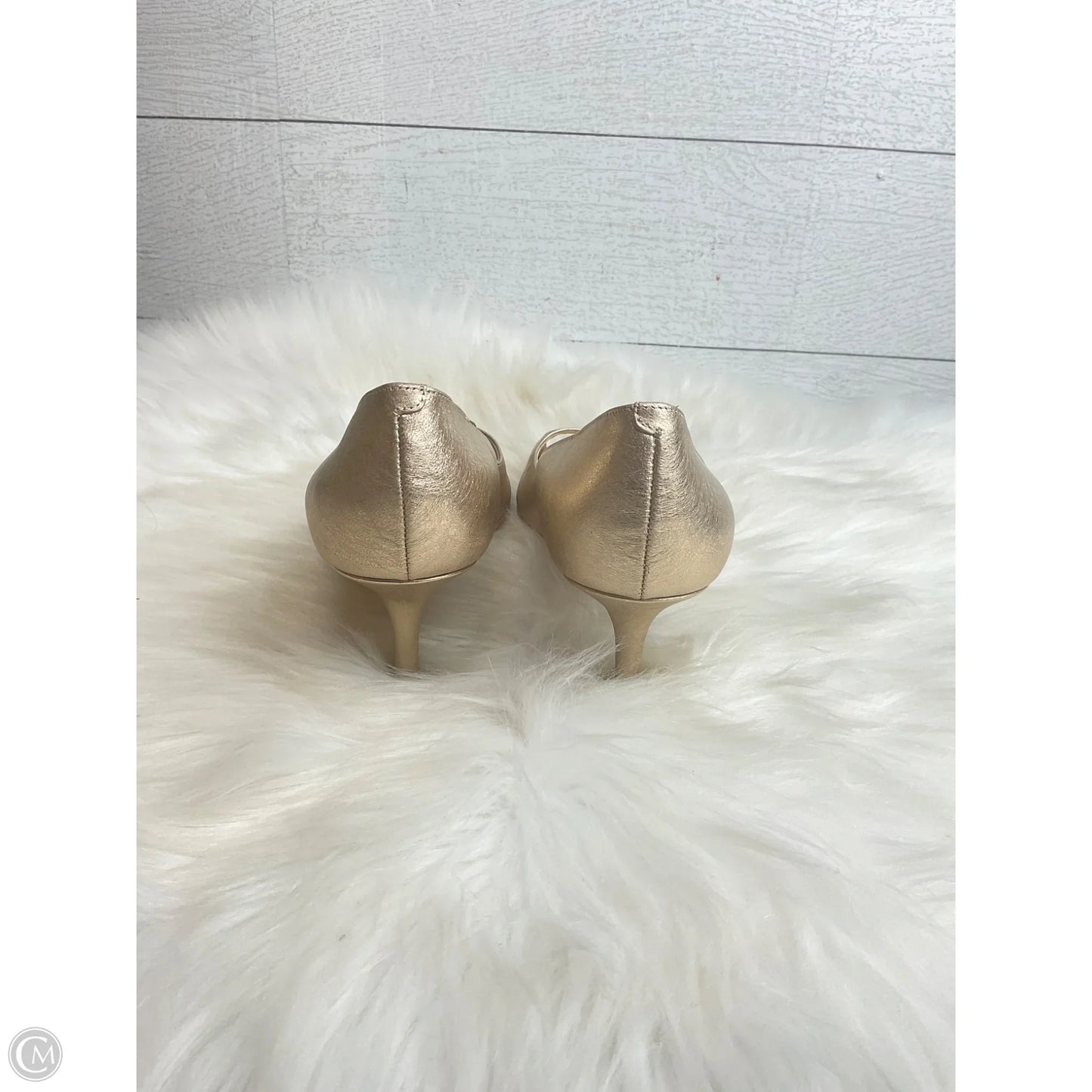 Shoes Luxury Designer By Jimmy Choo In Gold, Size: 7.5