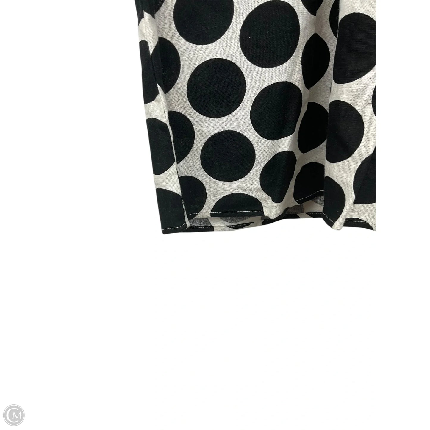 Top Short Sleeve By Who What Wear In Black & White, Size: M