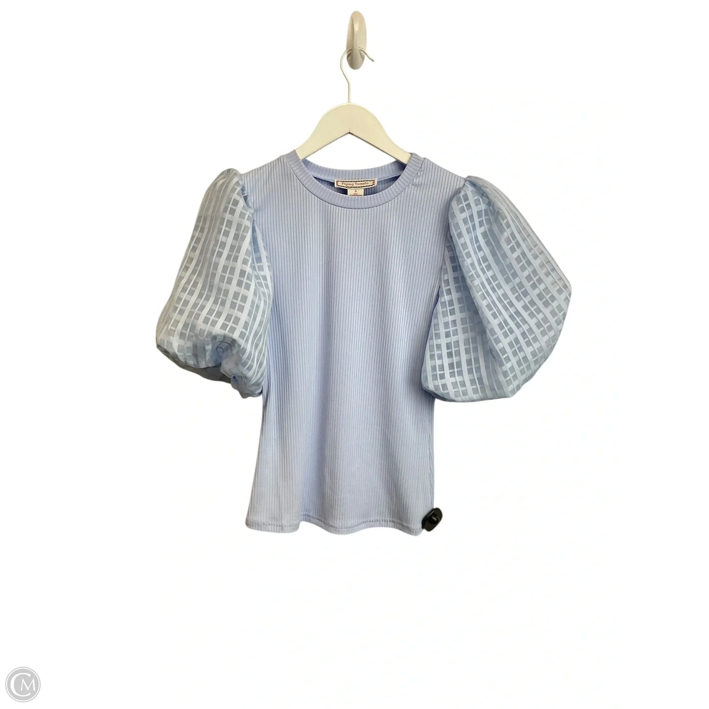 Top Short Sleeve By Flying Tomato In Blue, Size: S