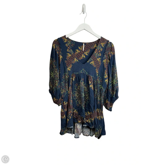 Top Long Sleeve By Free People In Blue, Size: M