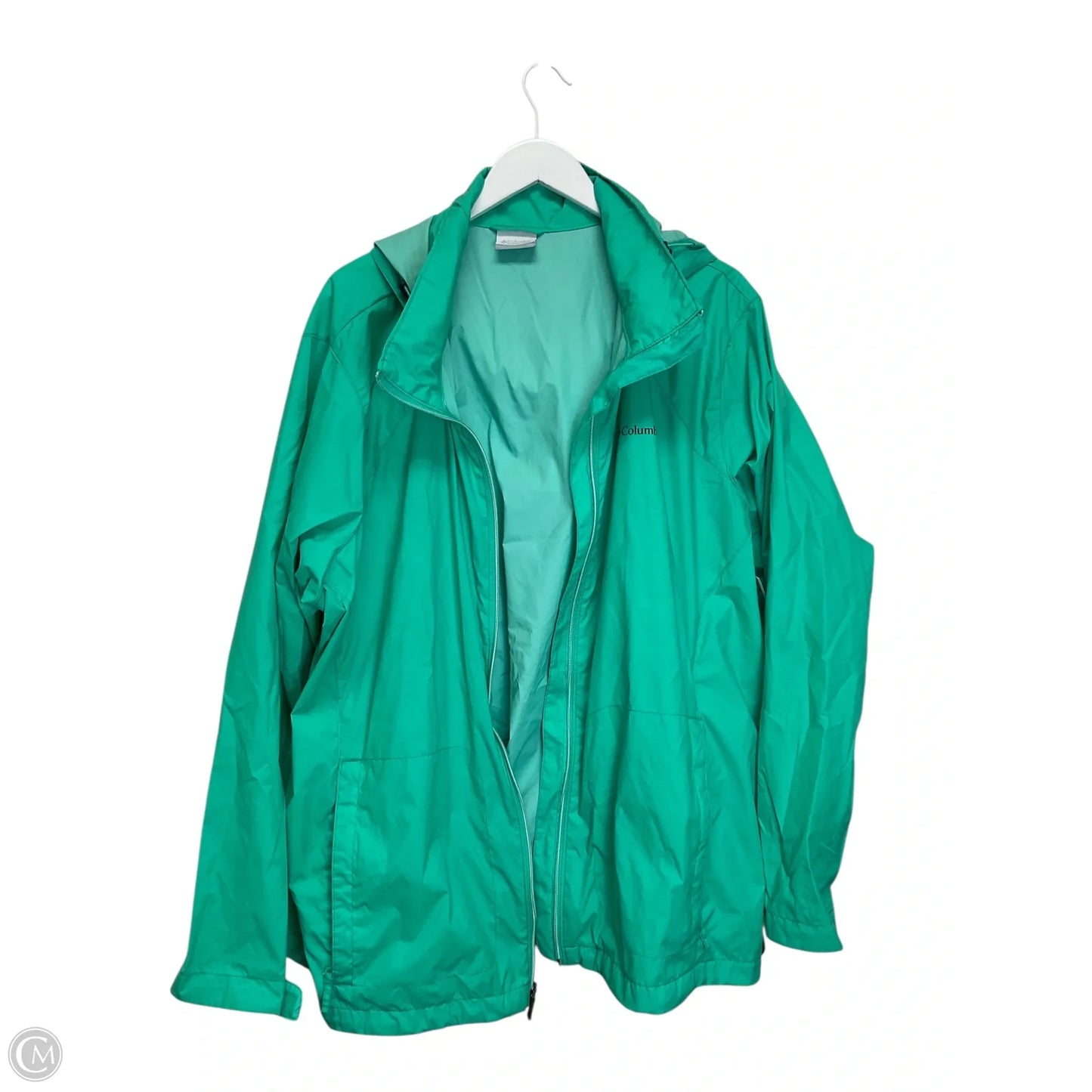Coat Raincoat By Columbia In Teal, Size: 3x