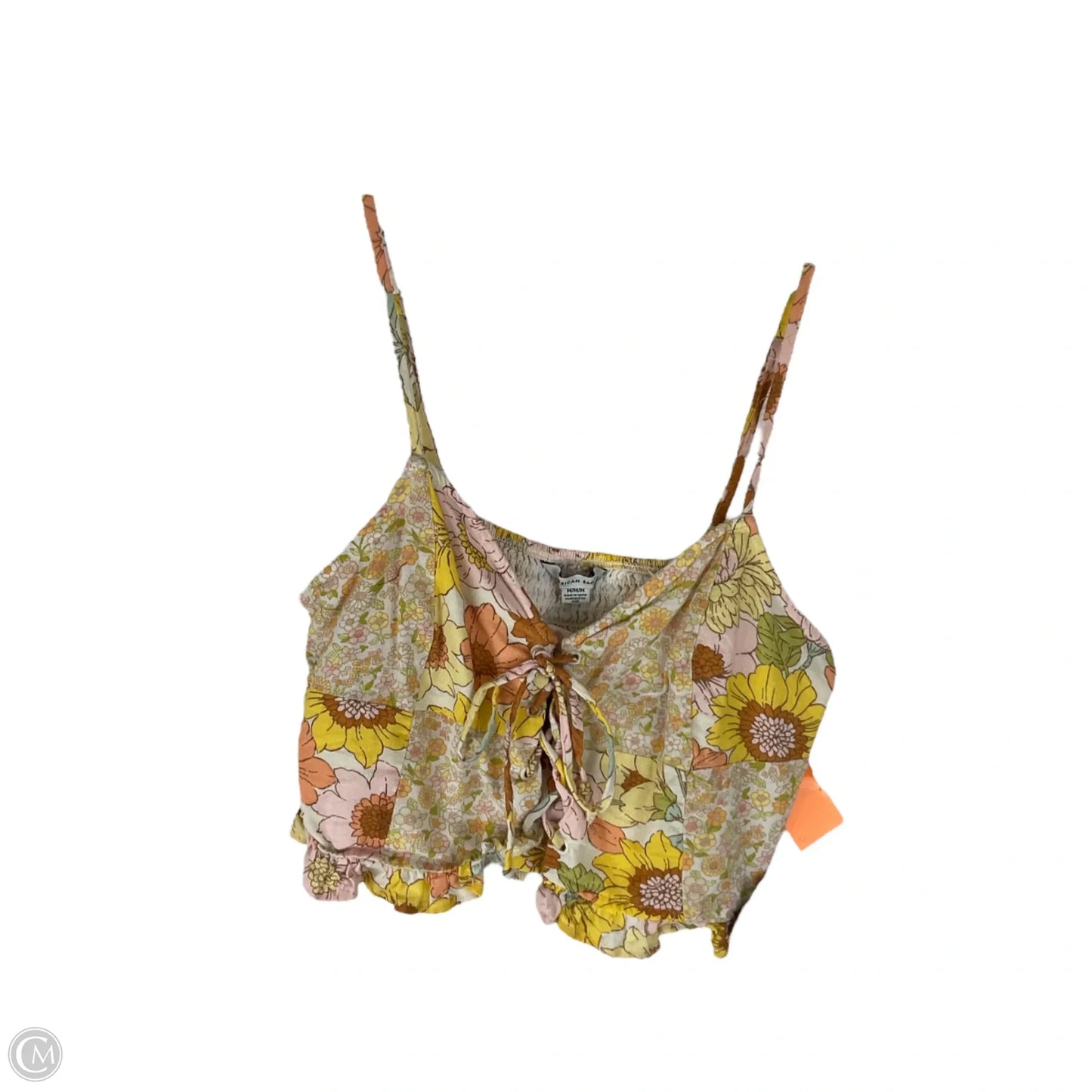 Top Sleeveless By American Eagle In Yellow, Size: M