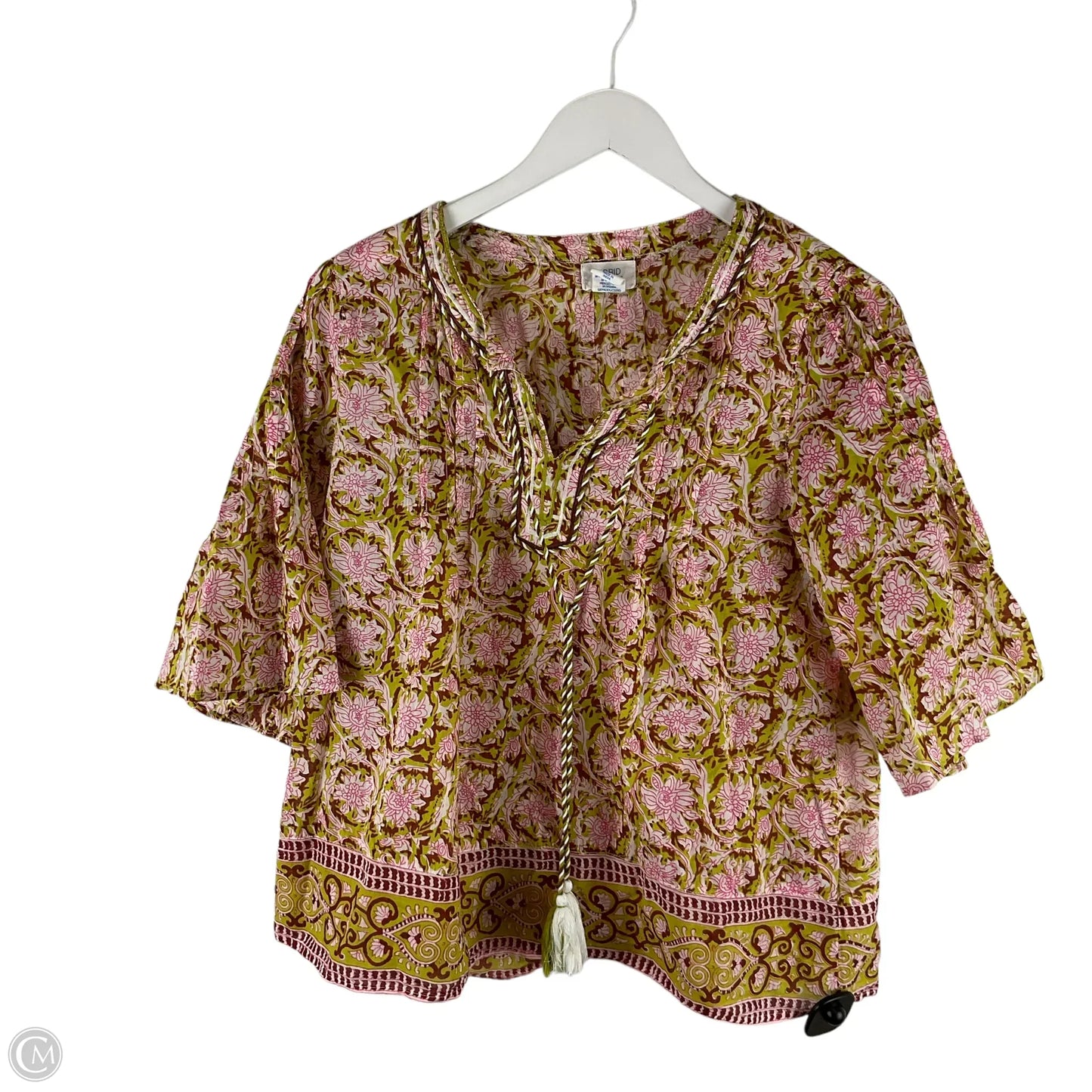 Top Short Sleeve By Sigrid Olsen In Green, Size: S