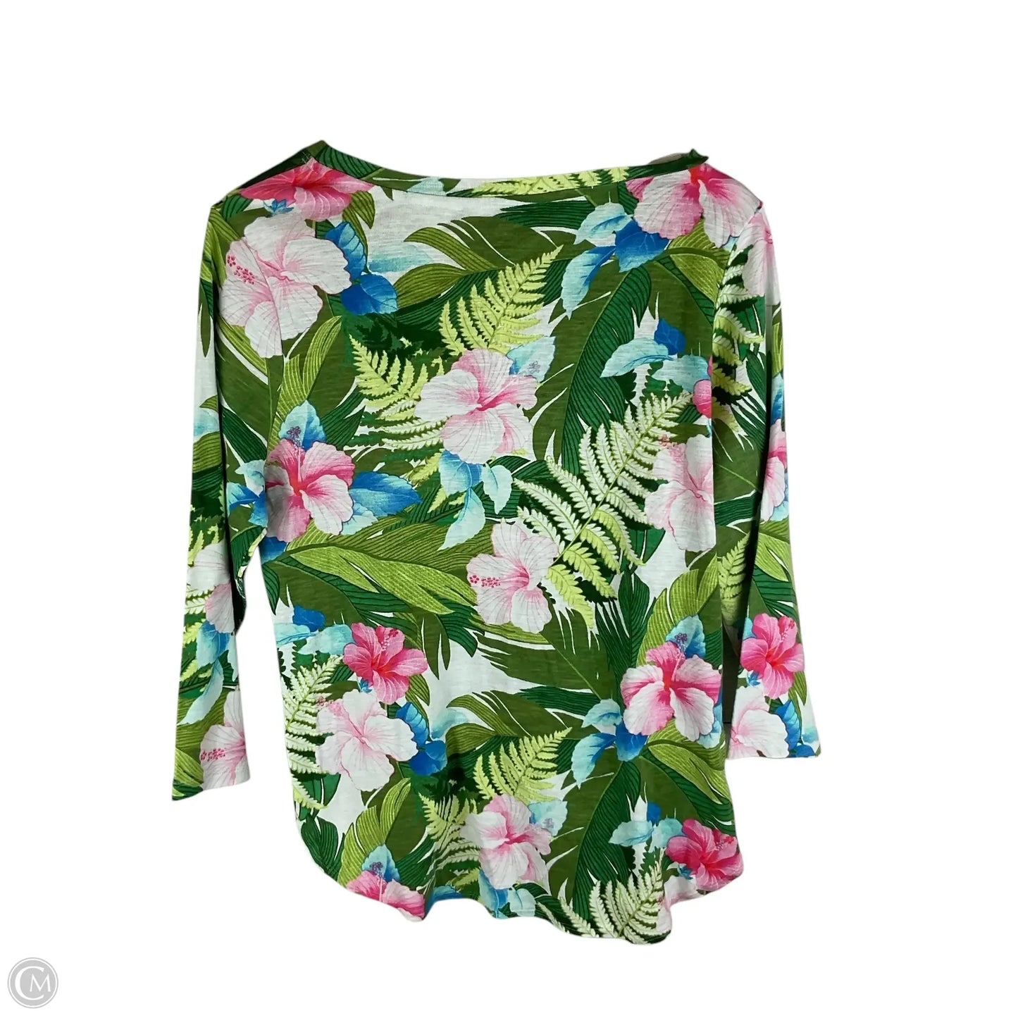 Top Long Sleeve By Tommy Bahama In Floral Print, Size: L