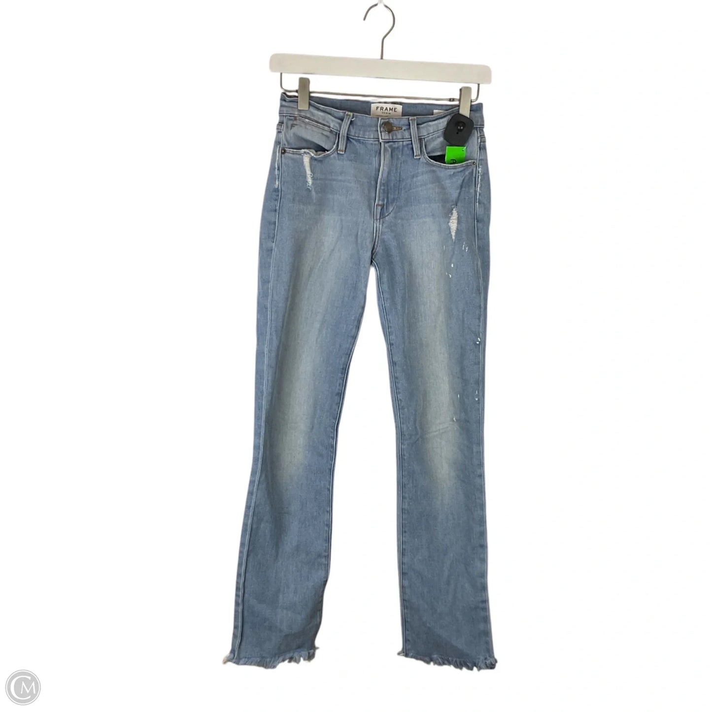 Jeans Boot Cut By Frame In Blue Denim, Size: 0