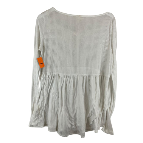 Top Long Sleeve By Free People In White, Size: M