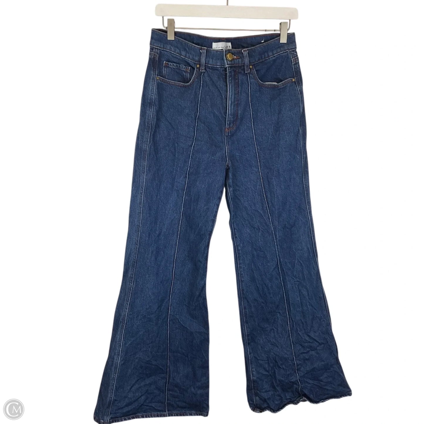 Jeans Flared By Loft In Blue Denim, Size: 6