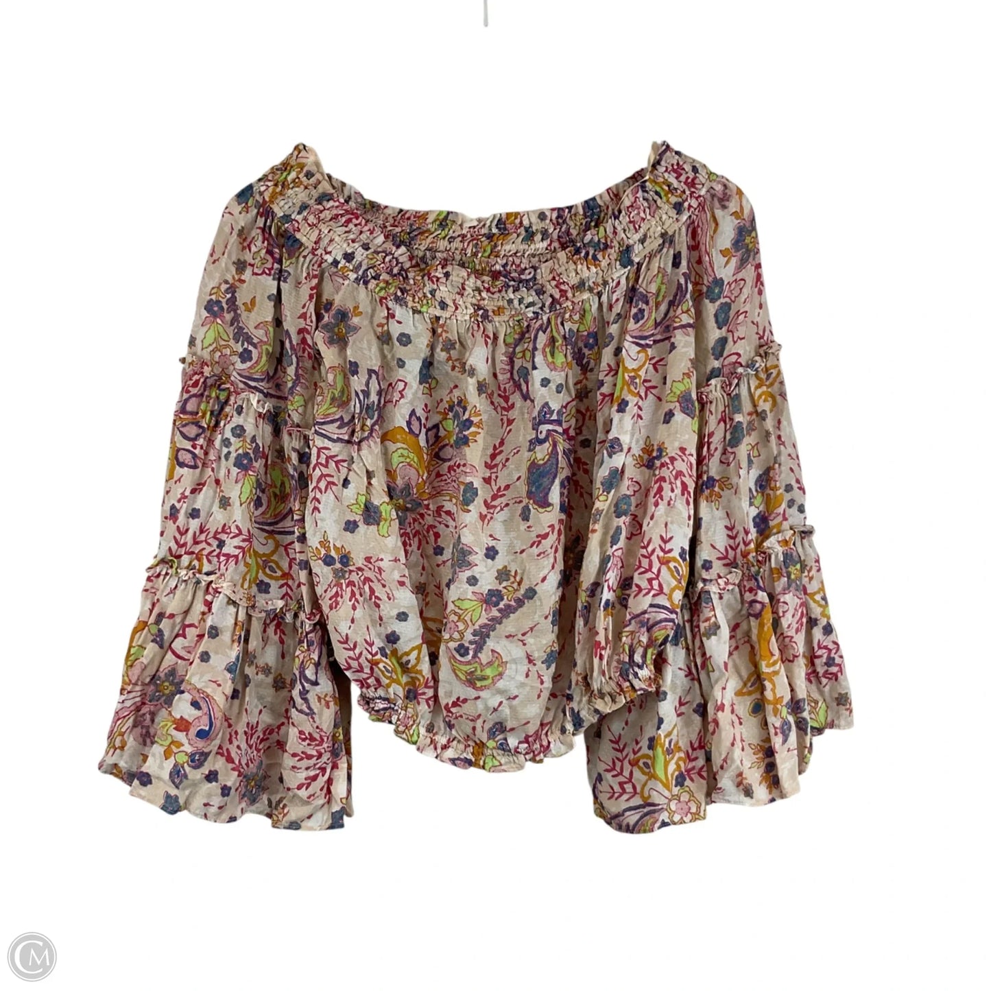 Top Long Sleeve By Free People In Multi-colored, Size: Xs