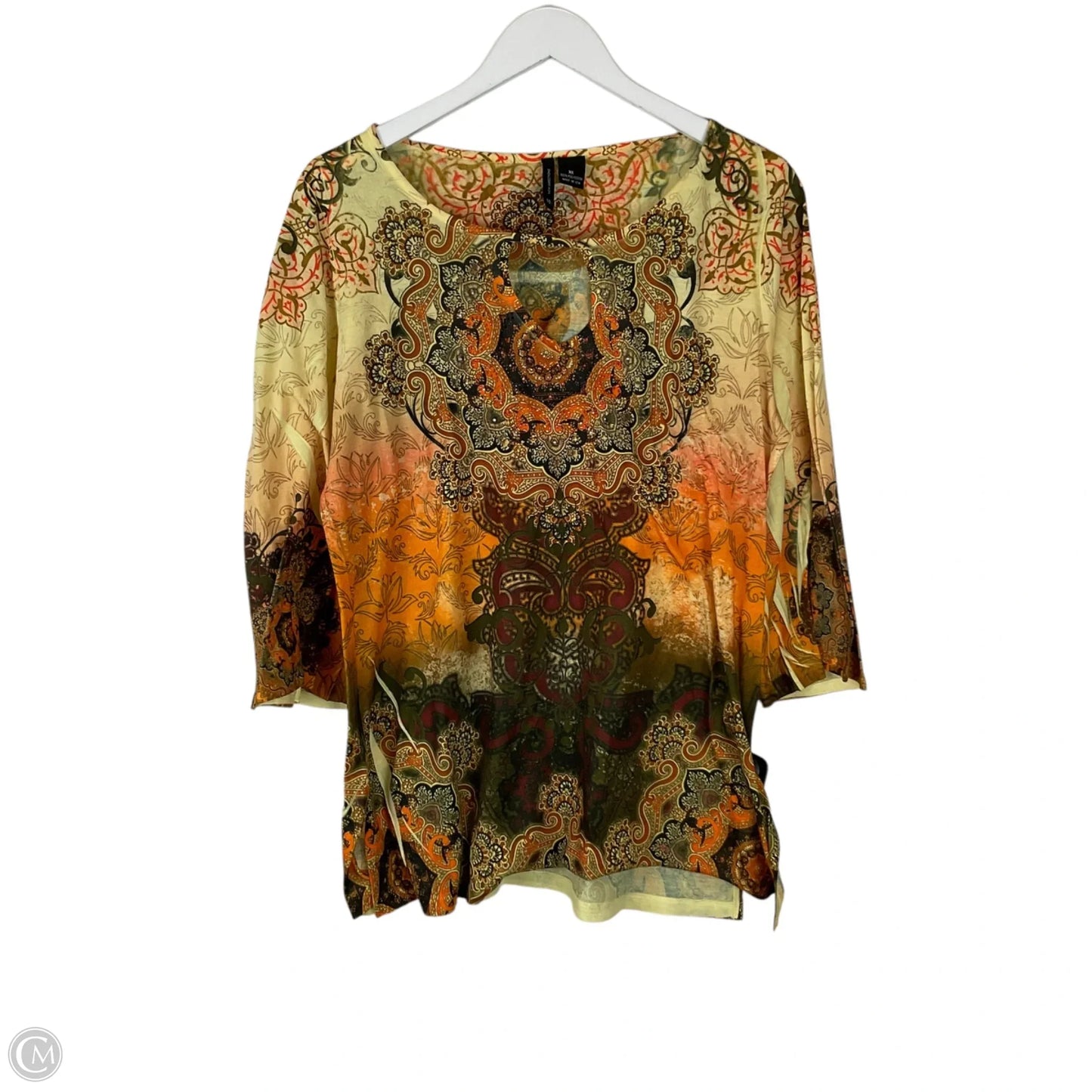 Top Long Sleeve By New Directions In Yellow, Size: Xl