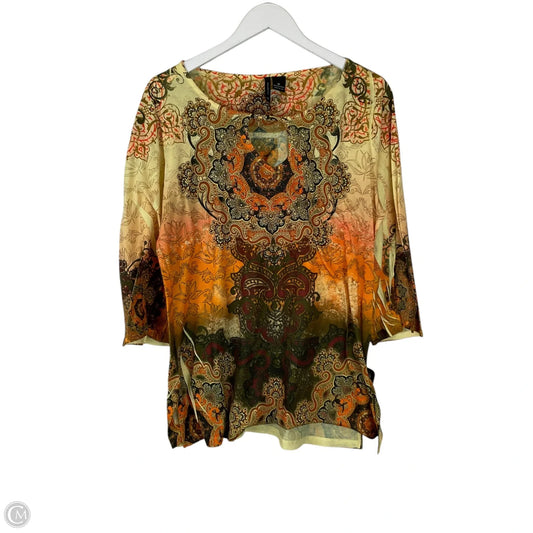 Top Long Sleeve By New Directions In Yellow, Size: Xl