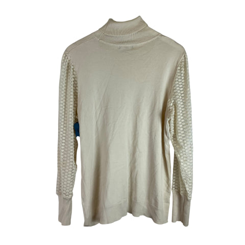 Top Long Sleeve By Adrianna Papell In Cream, Size: Xl