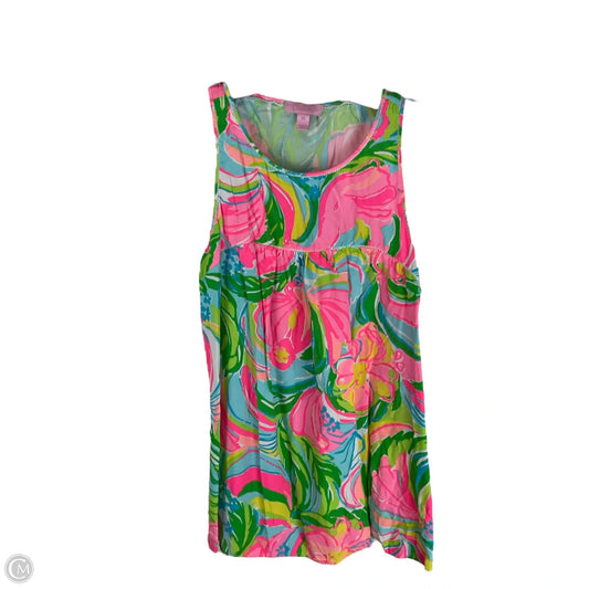 Top Sleeveless Designer By Lilly Pulitzer In Green & Pink, Size: Xs