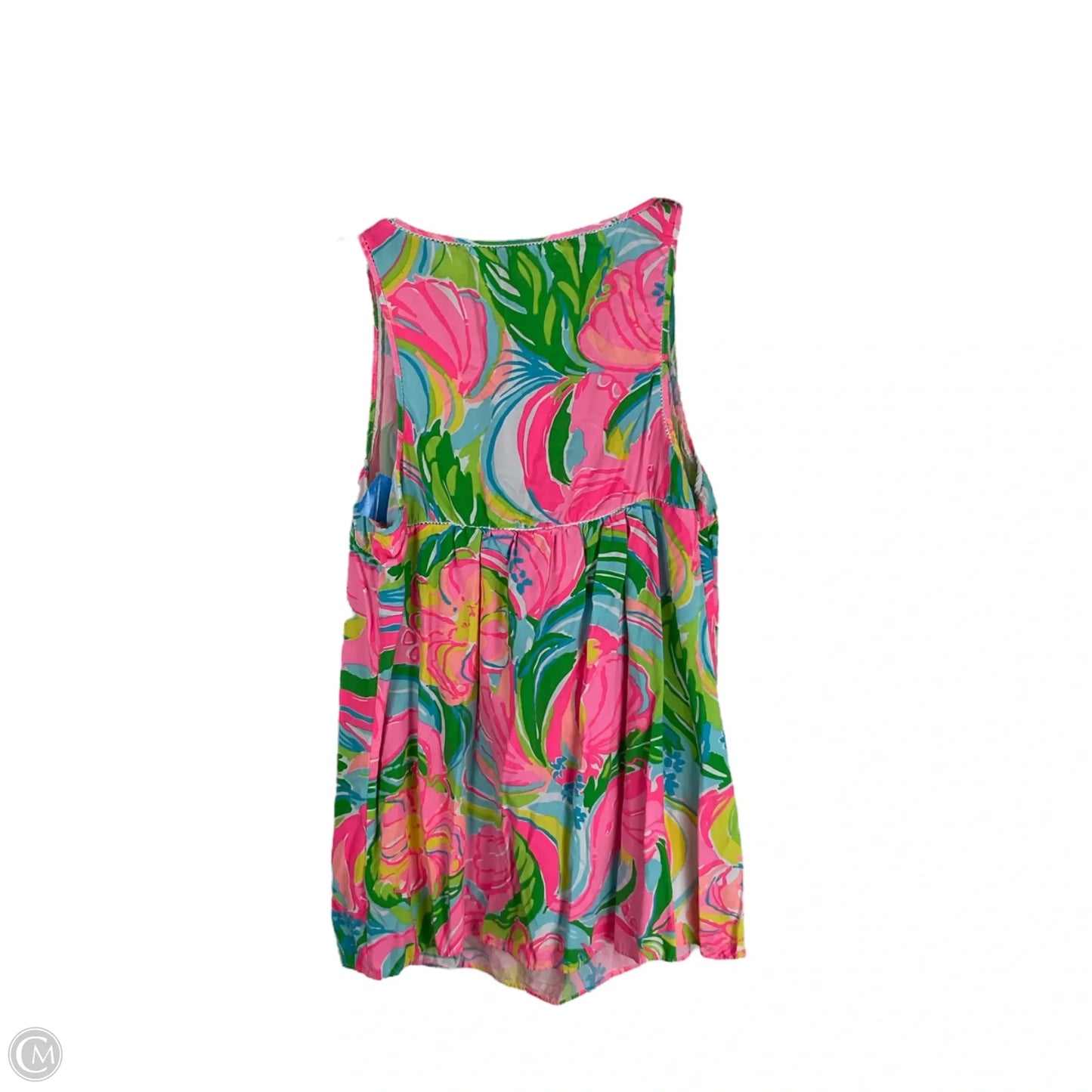 Top Sleeveless Designer By Lilly Pulitzer In Green & Pink, Size: Xs