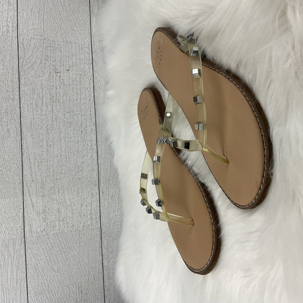 Sandals Flip Flops By A New Day In Tan, Size: 8