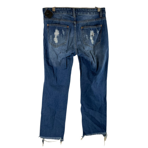 Jeans Cropped By Forever 21 In Blue Denim, Size: M