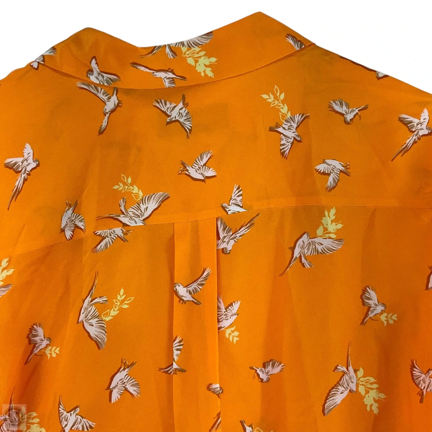 Top Long Sleeve By Equipment In Orange, Size: S