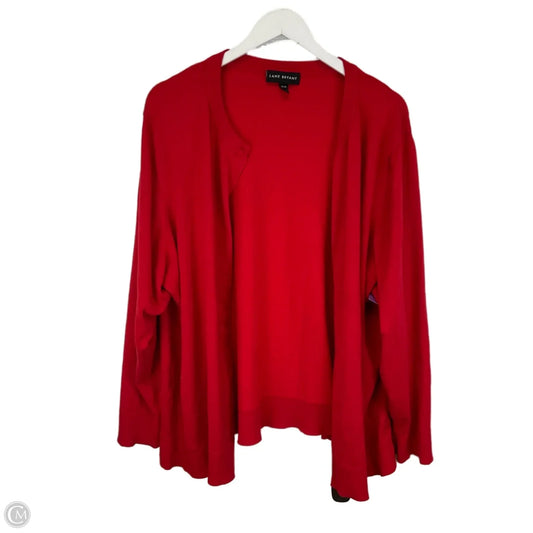 Sweater Cardigan By Lane Bryant In Red, Size: 3x