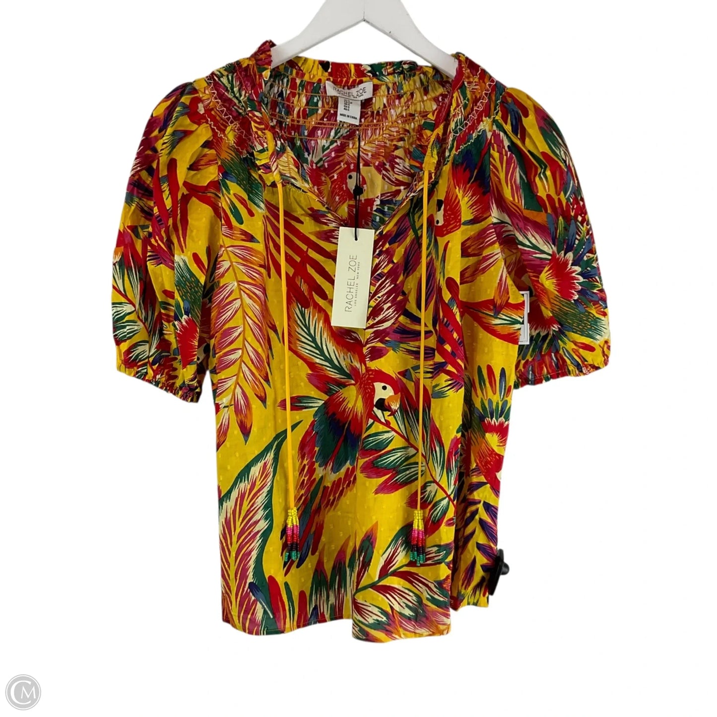 Top Short Sleeve By Rachel Zoe In Tropical Print, Size: S
