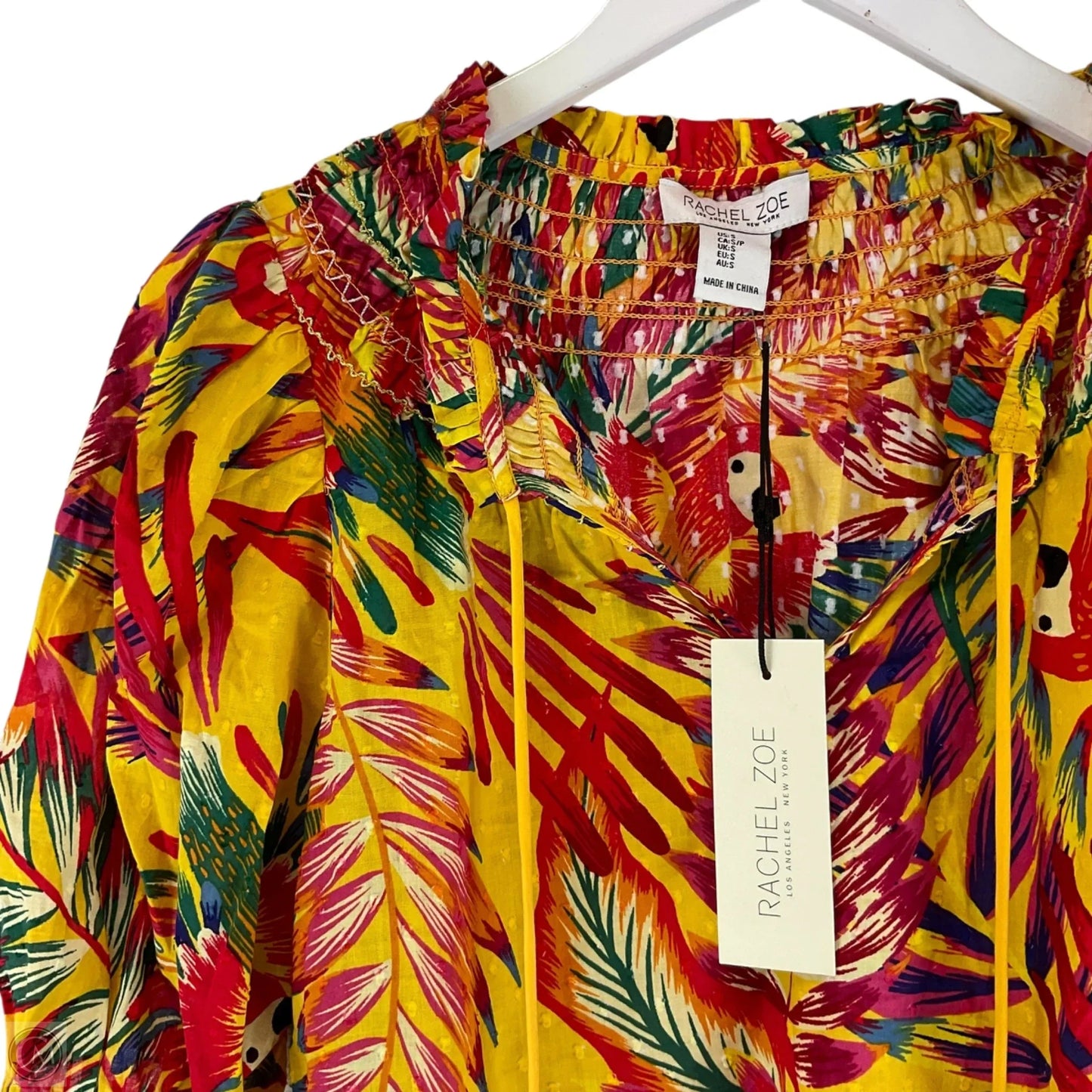 Top Short Sleeve By Rachel Zoe In Tropical Print, Size: S