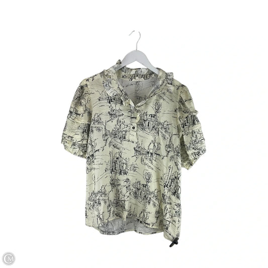 Top Short Sleeve By Entro In Black & Cream, Size: M