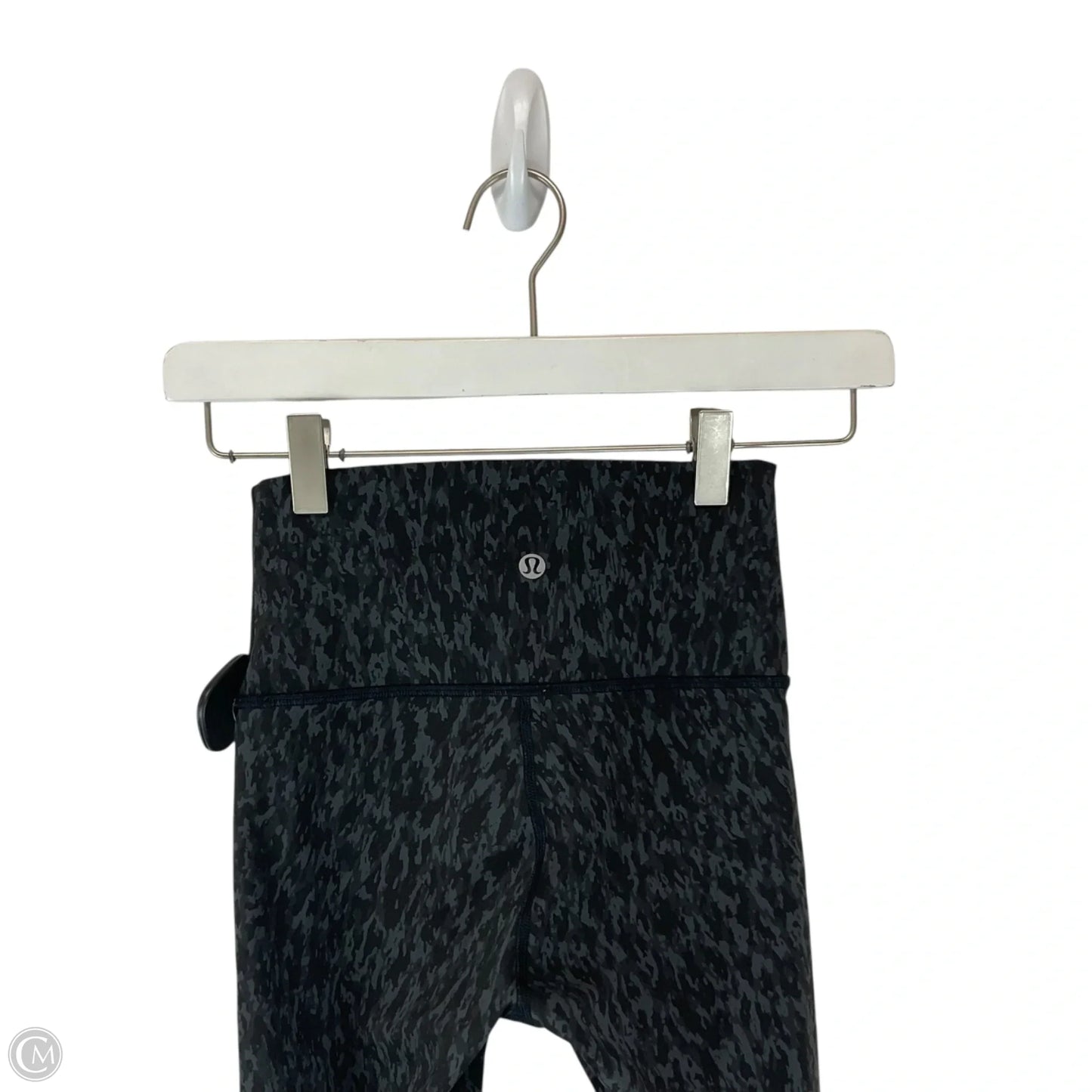 Athletic Leggings By Lululemon In Black & Grey, Size: 2