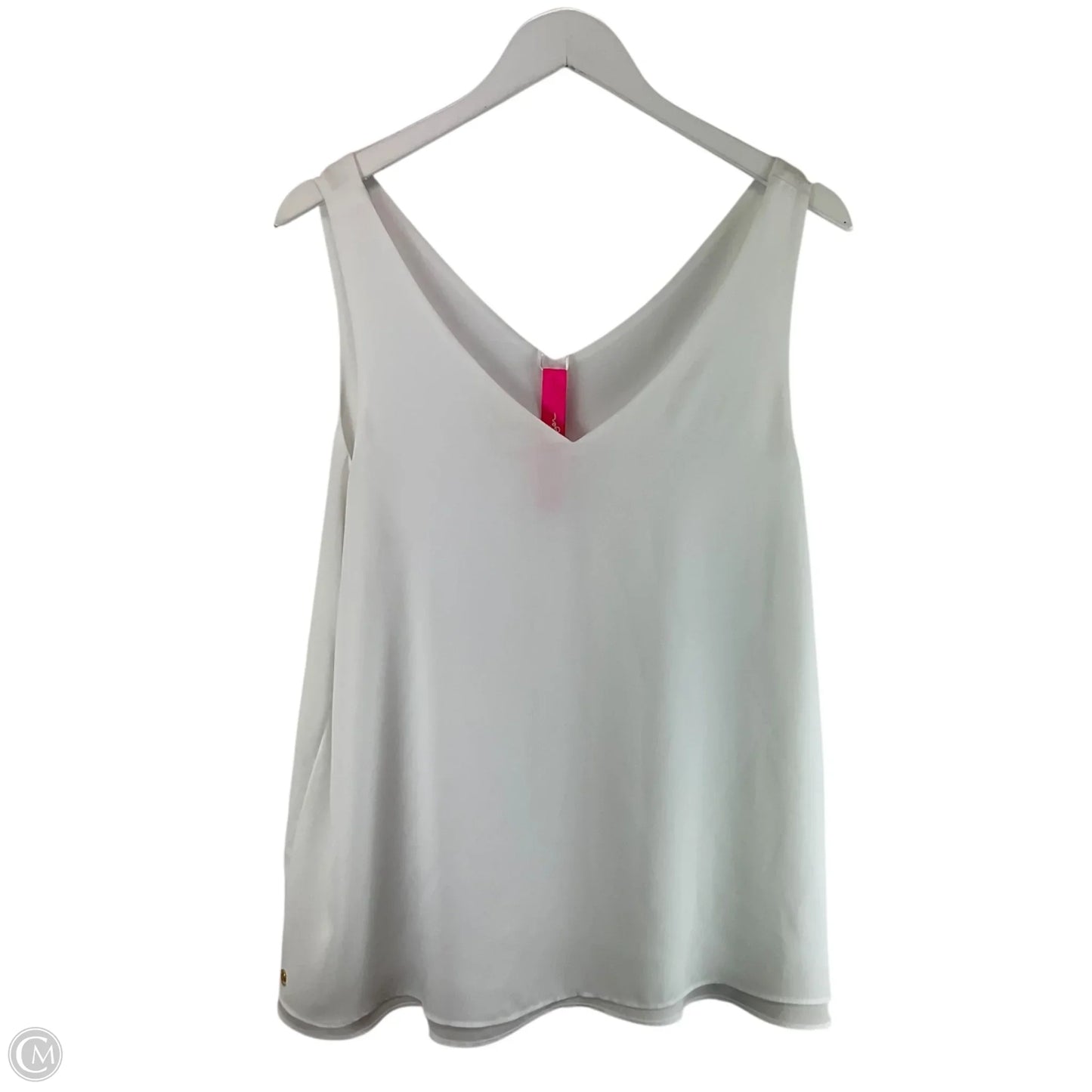 Top Sleeveless Designer By Lilly Pulitzer In White, Size: L