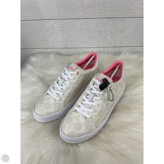 Shoes Designer By Coach In Pink & White, Size: 9