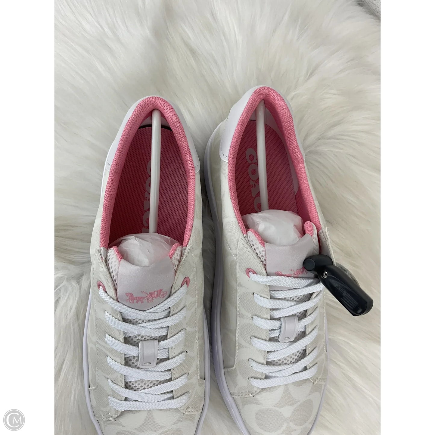 Shoes Designer By Coach In Pink & White, Size: 9