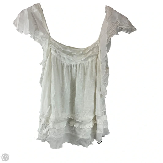 Top Sleeveless By Anthropologie In White, Size: S
